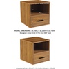 image:imageLavish Home Side Table with Storage  Minimalist Modern Nightstand or End Table with Drawer  Stackable Modular Accent Furniture for Bedroom Living Room or Office Brown Woodgrain