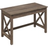 image:imageLavish Home Writing Desk  Work Desk with XPattern Legs  for Office Bedroom Computer or Craft Table  Home Office Desks WhiteLight Tan Woodgrain