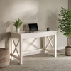 image:imageLavish Home Writing Desk  Work Desk with XPattern Legs  for Office Bedroom Computer or Craft Table  Home Office Desks WhiteWhite