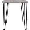 image:imageModern End Table with Hairpin Legs  IndustrialStyle Woodgrain Finish and Steel Accent Furniture for Living Room Bedroom or Office by Lavish HomeIndustrial