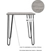 image:imageModern End Table with Hairpin Legs  IndustrialStyle Woodgrain Finish and Steel Accent Furniture for Living Room Bedroom or Office by Lavish HomeIndustrial