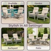 image:imageOutdoor Chair Cushion  45x215x3in High Back Outdoor Chair Cushions for Patio Furniture Rocking Adirondack or Dining Seats  Water Fade and UVProtected Fabric with Ties by Lavish Home GrayTan