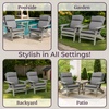 image:imageOutdoor Chair Cushion  45x215x3in High Back Outdoor Chair Cushions for Patio Furniture Rocking Adirondack or Dining Seats  Water Fade and UVProtected Fabric with Ties by Lavish Home GrayGray
