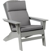 image:imageOutdoor Chair Cushion  45x215x3in High Back Outdoor Chair Cushions for Patio Furniture Rocking Adirondack or Dining Seats  Water Fade and UVProtected Fabric with Ties by Lavish Home GrayGray