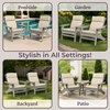 image:imageOutdoor Chair Cushions Set of 245x215x3in High Back Outdoor Cushions for Patio Furniture Rocking Adirondack or Dining Seats  Water Fade and UVResistant Pads with Ties by Lavish Home TanTan