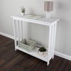 image:imageSlim Console Table  39in x 118in Narrow Entryway Table  2Tier Sofa Table with Open Storage Shelf  Console Tables for Entryway Hallway and Foyer  Living Room Furniture by Lavish Home BlackWhite