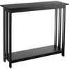 image:imageSlim Console Table  39in x 118in Narrow Entryway Table  2Tier Sofa Table with Open Storage Shelf  Console Tables for Entryway Hallway and Foyer  Living Room Furniture by Lavish Home BlackBlack
