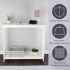 image:imageSlim Console Table  39in x 118in Narrow Entryway Table  2Tier Sofa Table with Open Storage Shelf  Console Tables for Entryway Hallway and Foyer  Living Room Furniture by Lavish Home BlackWhite