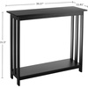 image:imageSlim Console Table  39in x 118in Narrow Entryway Table  2Tier Sofa Table with Open Storage Shelf  Console Tables for Entryway Hallway and Foyer  Living Room Furniture by Lavish Home BlackBlack