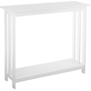 image:imageSlim Console Table  39in x 118in Narrow Entryway Table  2Tier Sofa Table with Open Storage Shelf  Console Tables for Entryway Hallway and Foyer  Living Room Furniture by Lavish Home BlackWhite
