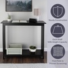 image:imageSlim Console Table  39in x 118in Narrow Entryway Table  2Tier Sofa Table with Open Storage Shelf  Console Tables for Entryway Hallway and Foyer  Living Room Furniture by Lavish Home BlackBlack