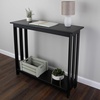 image:imageSlim Console Table  39in x 118in Narrow Entryway Table  2Tier Sofa Table with Open Storage Shelf  Console Tables for Entryway Hallway and Foyer  Living Room Furniture by Lavish Home BlackBlack