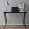 image:imageDesk with Hairpin Legs  Modern Industrial Style Home Decor  WoodgrainLook and Steel Accent Home Office Furniture by Lavish Home GrayBlack