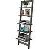 image:imageLavish Home 5Tier Ladder Shelf Cherry 1625 x 115 x 50Grey