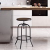 image:imageLavish Home Set of 2 CounterHeight Bar Stools 295 Inches  Round Wood Barstools with Hairpin Legs for Kitchen or Dining Room  Modern Farmhouse FurnitureRounded Frame