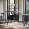 image:imageLavish Home Set of 2 CounterHeight Bar Stools 295 Inches  Round Wood Barstools with Hairpin Legs for Kitchen or Dining Room  Modern Farmhouse FurnitureRounded Frame Set of 2