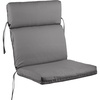 image:imageOutdoor Chair Cushion  45x215x3in High Back Outdoor Chair Cushions for Patio Furniture Rocking Adirondack or Dining Seats  Water Fade and UVProtected Fabric with Ties by Lavish Home GrayGray