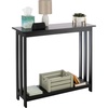 image:imageSlim Console Table  39in x 118in Narrow Entryway Table  2Tier Sofa Table with Open Storage Shelf  Console Tables for Entryway Hallway and Foyer  Living Room Furniture by Lavish Home BlackBlack