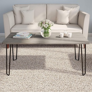 image:imageLavish Home Coffee Table with Hairpin Legs Brown WoodgrainLook 4125Gray Woodgrain