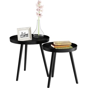 image:imageLavish Home Nesting Side Tables Black Set of 2 21516