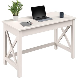image:imageLavish Home Writing Desk  Work Desk with XPattern Legs  for Office Bedroom Computer or Craft Table  Home Office Desks WhiteWhite