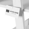image:image4Tier Ladder Bookshelf  Freestanding Shelved Bookcase with XBack Frame and Leaning Look  Display Shelves for Home or Office by Lavish Home White