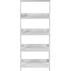 image:image4Tier Ladder Bookshelf  Freestanding Shelved Bookcase with XBack Frame and Leaning Look  Display Shelves for Home or Office by Lavish Home White