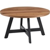 image:imageCoffee Table  Industrial Modern Round Table with Wood Top and Metal Base  Furniture for Living Room Apartment or Dorm Room by Lavish Home Walnut