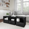image:imageEnd Table  Stackable Contemporary and Minimalist Modular Cube Accent Table with Drawer  for Bedroom Living Room or Office by Lavish Home Black