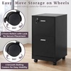 image:imageLavish Home 2Drawer Wooden File Cabinet with Lock Pink 16 x 27Black