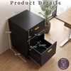 image:imageLavish Home 2Drawer Wooden File Cabinet with Lock Pink 16 x 27Black