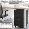 image:imageLavish Home 2Drawer Wooden File Cabinet with Lock Pink 16 x 27Black