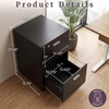 image:imageLavish Home 2Drawer Wooden File Cabinet with Lock Pink 16 x 27Black