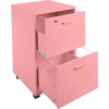 image:imageLavish Home 2Drawer Wooden File Cabinet with Lock Pink 16 x 27Pink