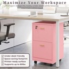 image:imageLavish Home 2Drawer Wooden File Cabinet with Lock Pink 16 x 27Pink