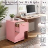image:imageLavish Home 2Drawer Wooden File Cabinet with Lock Pink 16 x 27Pink