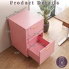 image:imageLavish Home 2Drawer Wooden File Cabinet with Lock Pink 16 x 27Pink
