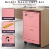 image:imageLavish Home 2Drawer Wooden File Cabinet with Lock Pink 16 x 27Pink