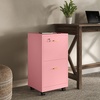 image:imageLavish Home 2Drawer Wooden File Cabinet with Lock Pink 16 x 27Pink