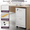 image:imageLavish Home 2Drawer Wooden File Cabinet with Lock Pink 16 x 27White