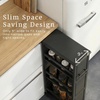 image:imageLavish Home 3 Tier Slim Utility Rolling Storage Cart Black 25W x 57DBlack