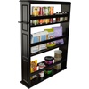 image:imageLavish Home 3 Tier Slim Utility Rolling Storage Cart Black 25W x 57DBlack