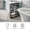 image:imageLavish Home 3 Tier Slim Utility Rolling Storage Cart Black 25W x 57DBlack
