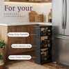 image:imageLavish Home 3 Tier Slim Utility Rolling Storage Cart Black 25W x 57DBlack