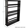 image:imageLavish Home 3 Tier Slim Utility Rolling Storage Cart Black 25W x 57DBlack