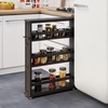 image:imageLavish Home 3 Tier Slim Utility Rolling Storage Cart Black 25W x 57DBlack
