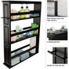 image:imageLavish Home 3 Tier Slim Utility Rolling Storage Cart Black 25W x 57DBlack
