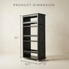 image:imageLavish Home 3 Tier Slim Utility Rolling Storage Cart Black 25W x 57DBlack