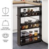 image:imageLavish Home 3 Tier Slim Utility Rolling Storage Cart Black 25W x 57DBlack