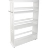 image:imageLavish Home 3 Tier Slim Utility Rolling Storage Cart Black 25W x 57DWhite